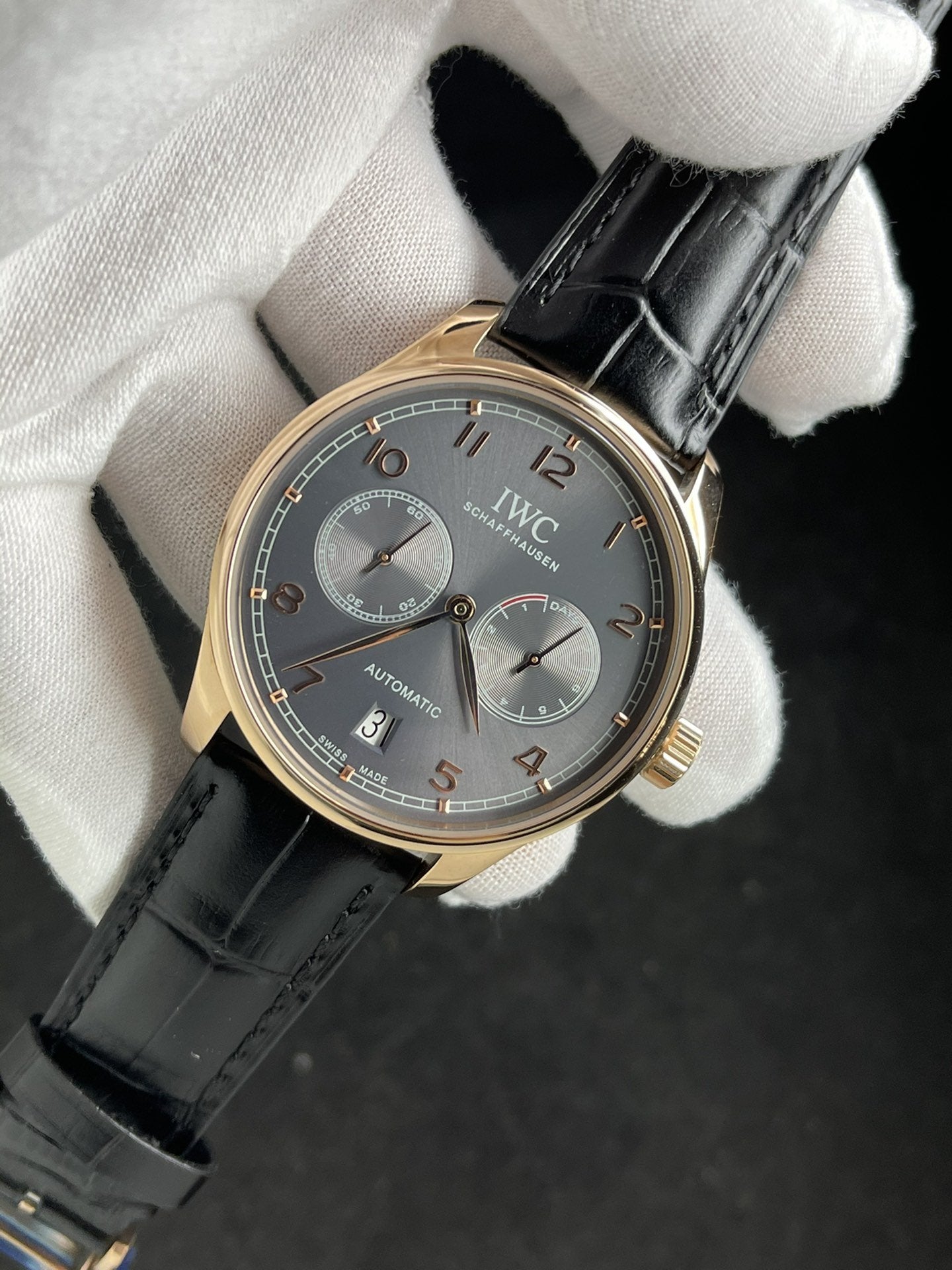PORTUGUESE 7 DAYS 42MM ROSE GOLD GREY DIAL