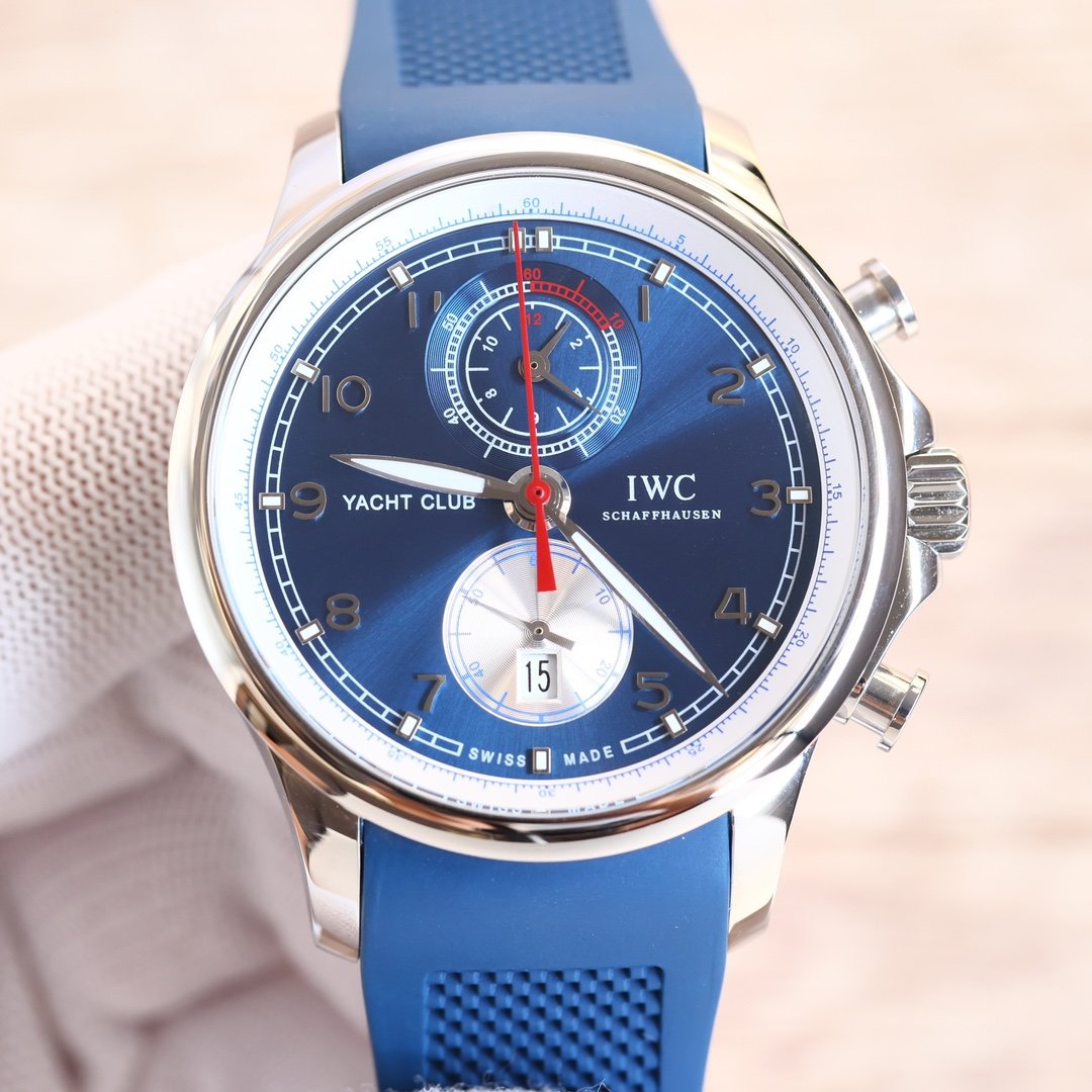 PORTUGUESE YACHTCLUB 45MM STEEL CASE BLUE DIAL CHRONOGRAPH
