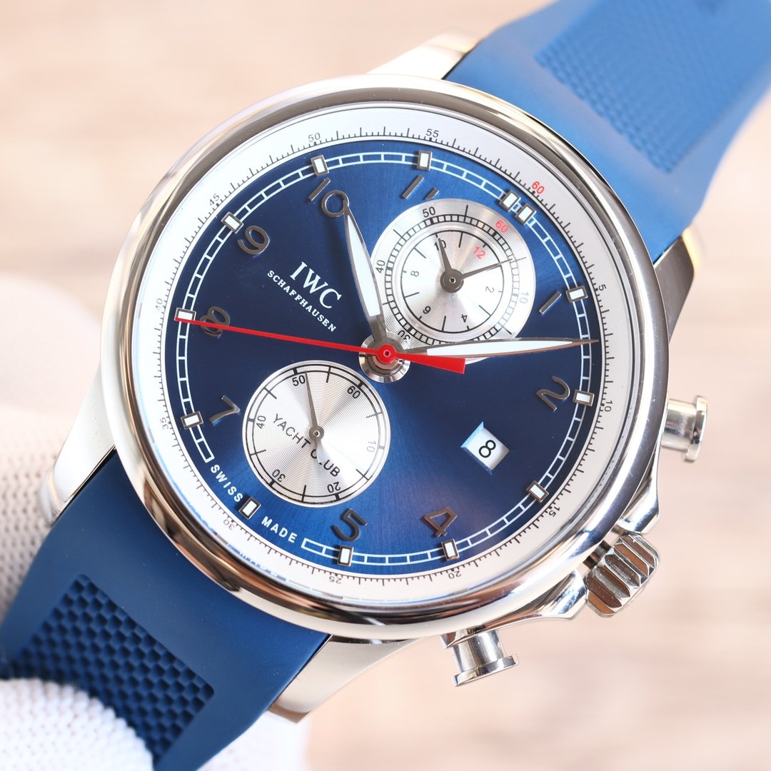 PORTUGUESE YACHTCLUB 45MM STEEL CASE BLUE DIAL CHRONOGRAPH
