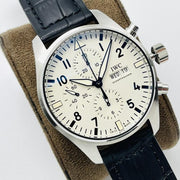PILOT DAY-DATE CHRONOGRAPH STEEL WHITE DIAL