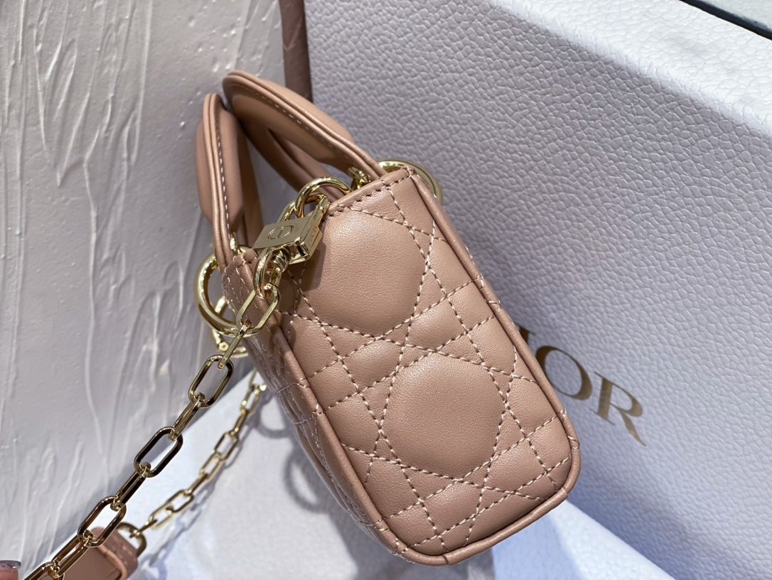 MICRO LADY D-JOY ROSE LAMBSKIN