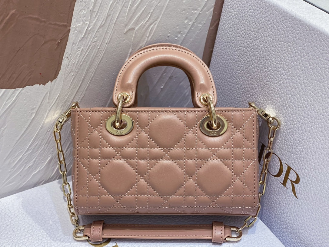 MICRO LADY D-JOY ROSE LAMBSKIN