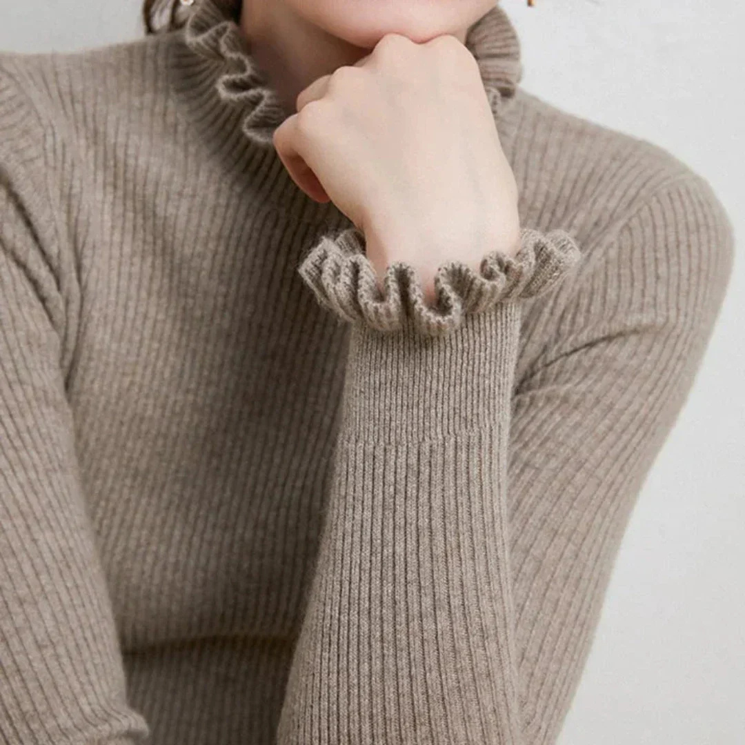 Lucie |  Pull D'Hiver À Col Roulé Pour Femmes | Chaud