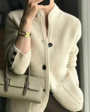 SARAE - Women's wool thick sweater jacket VEV35001