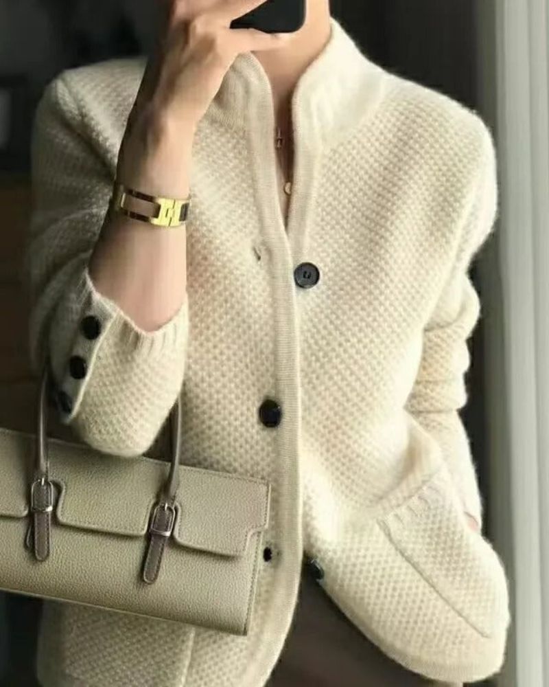 SARAE - Women's wool thick sweater jacket VEV35001