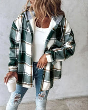 IMIRA - Soft Flannel Printed Jacket #VEV34878R