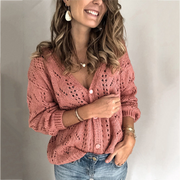 Leona | Pull Col V Pour Femmes
