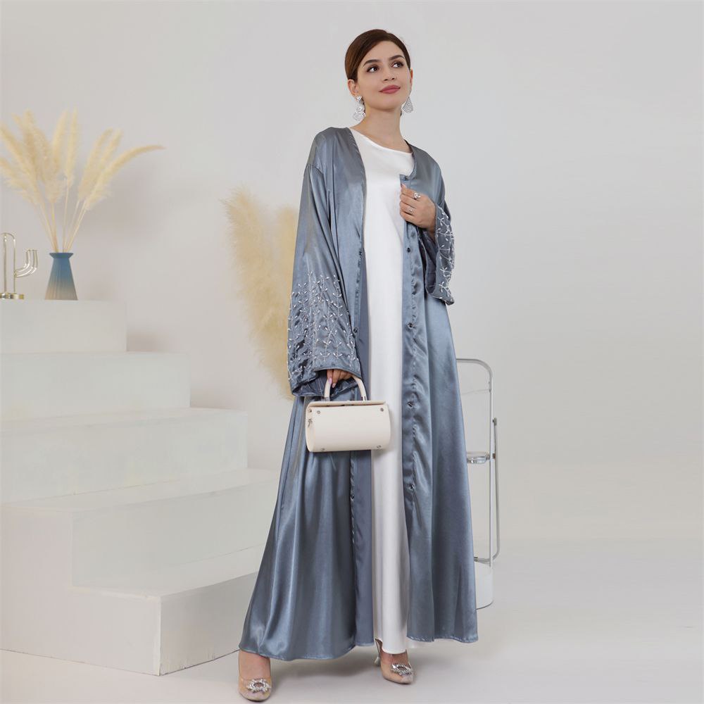 Abaya Perlée Faite à la Main