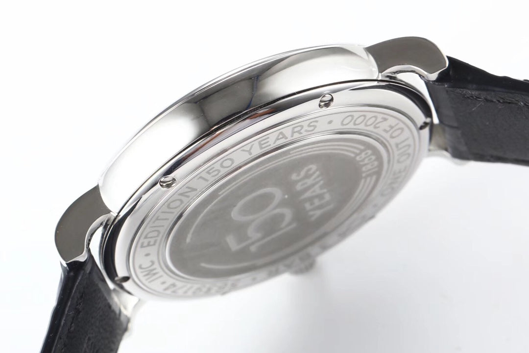IWC Portofino 40mm White Dial Blue Numerals Black Crocodile Leather