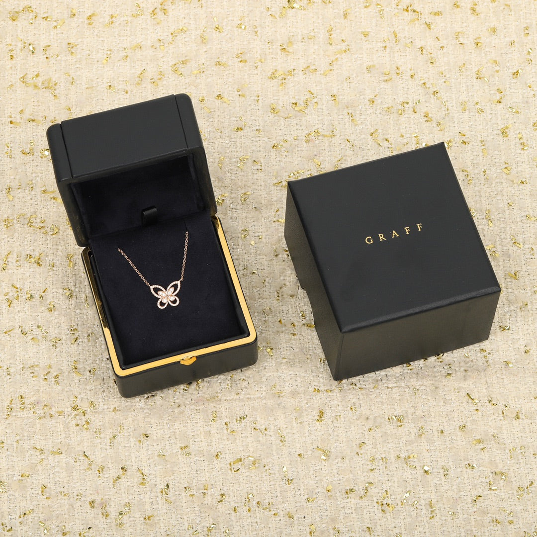 Graff Limited Edition Phantom Butterfly Pink Gold Necklace