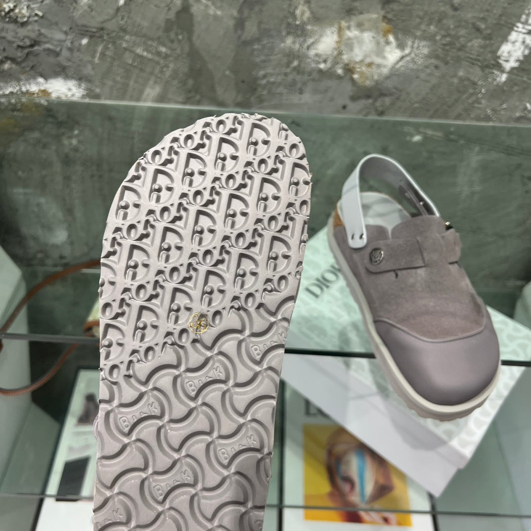 CD x Birkenstock Tokio Mule Grey Suede