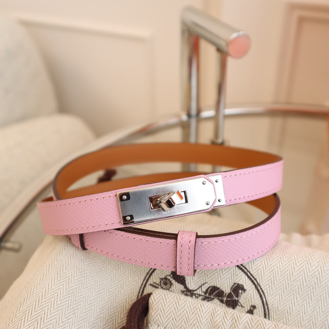 hm kelly belt 18mm pink epsom leather