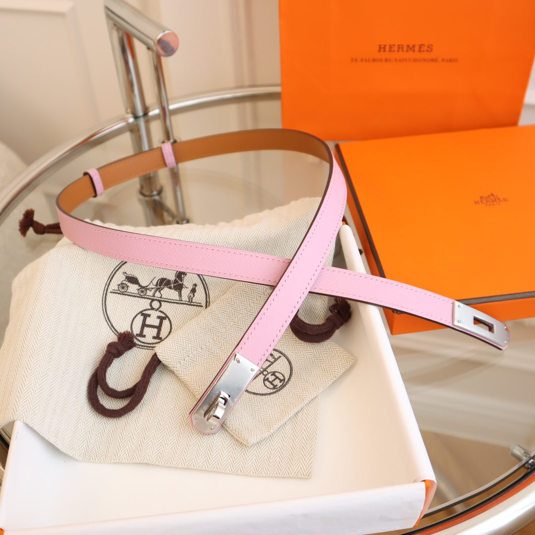 hm kelly belt 18mm pink epsom leather