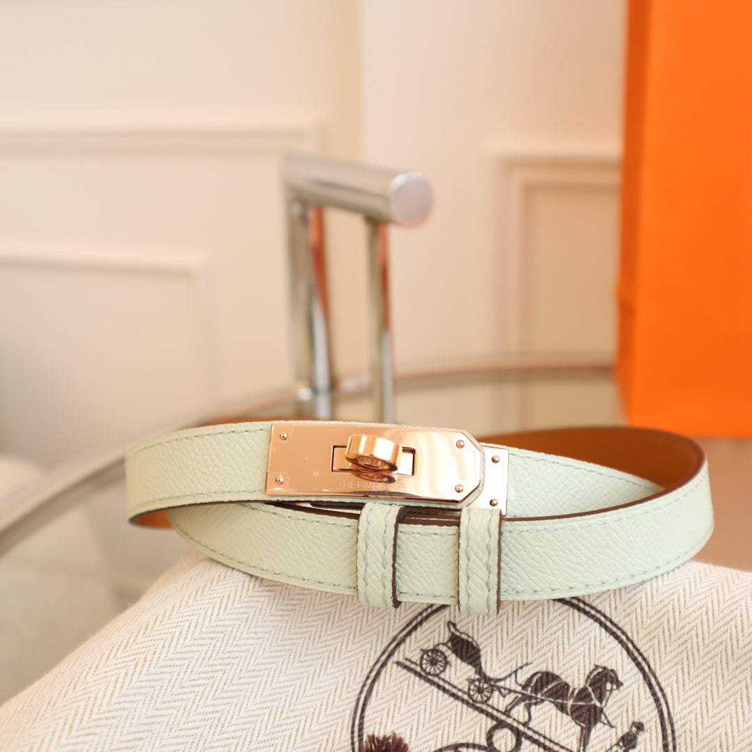 hm kelly belt 18mm aspirin blue epsom leather