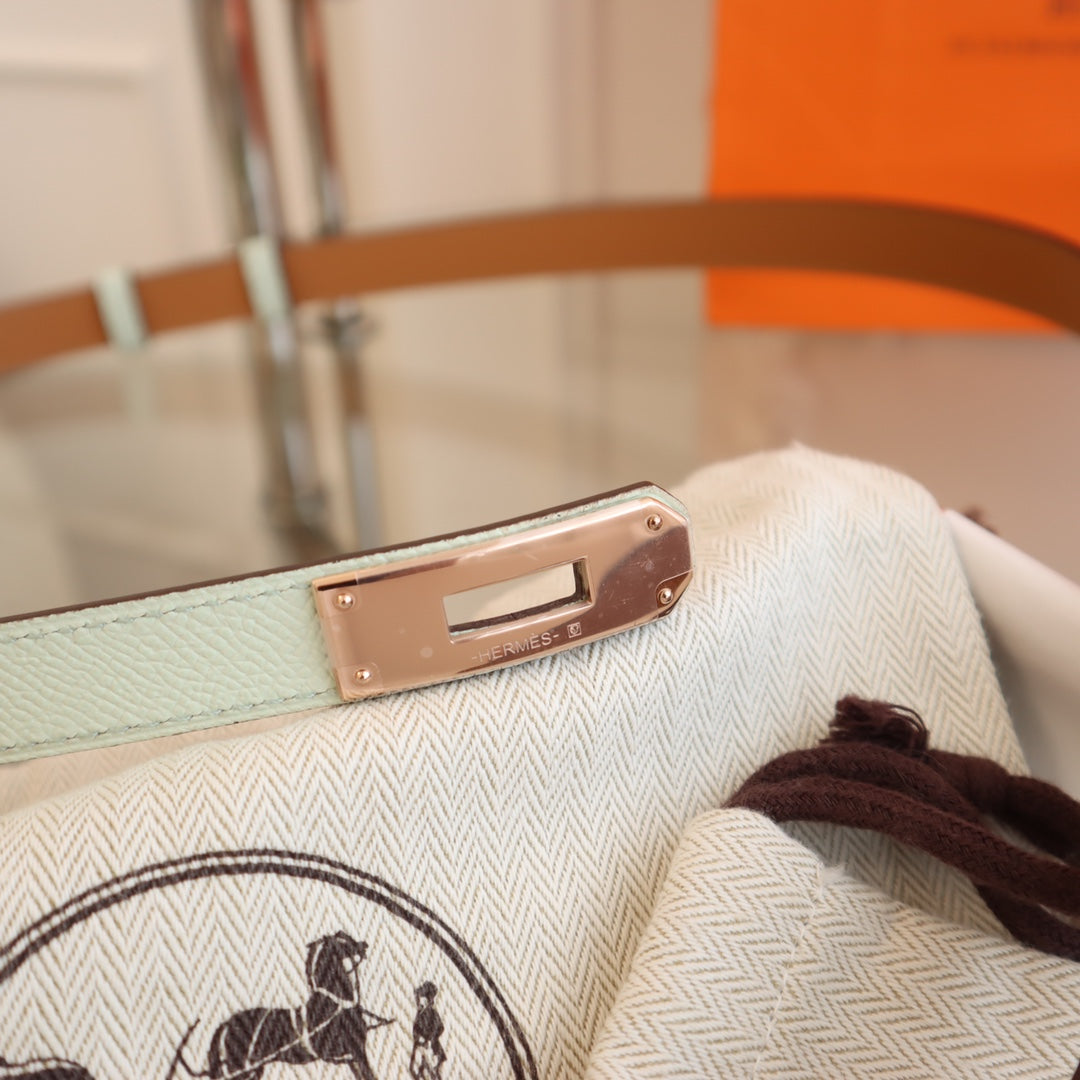 hm kelly belt 18mm aspirin blue epsom leather