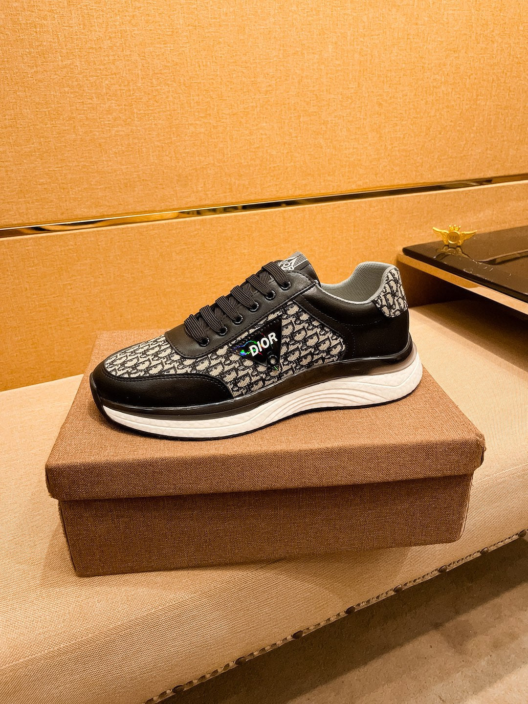 CD SALVATORE FERRAGAMO SNEAKER BLACK JACQUARD