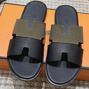 HM Izmir Sandals Black Etoupe Lambskin 294941