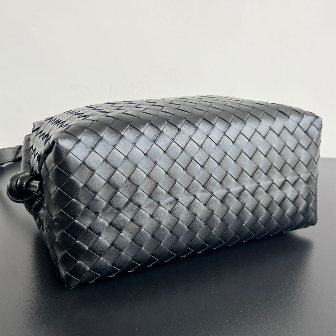 BV Loop Weekender 38cm Black Calfskin