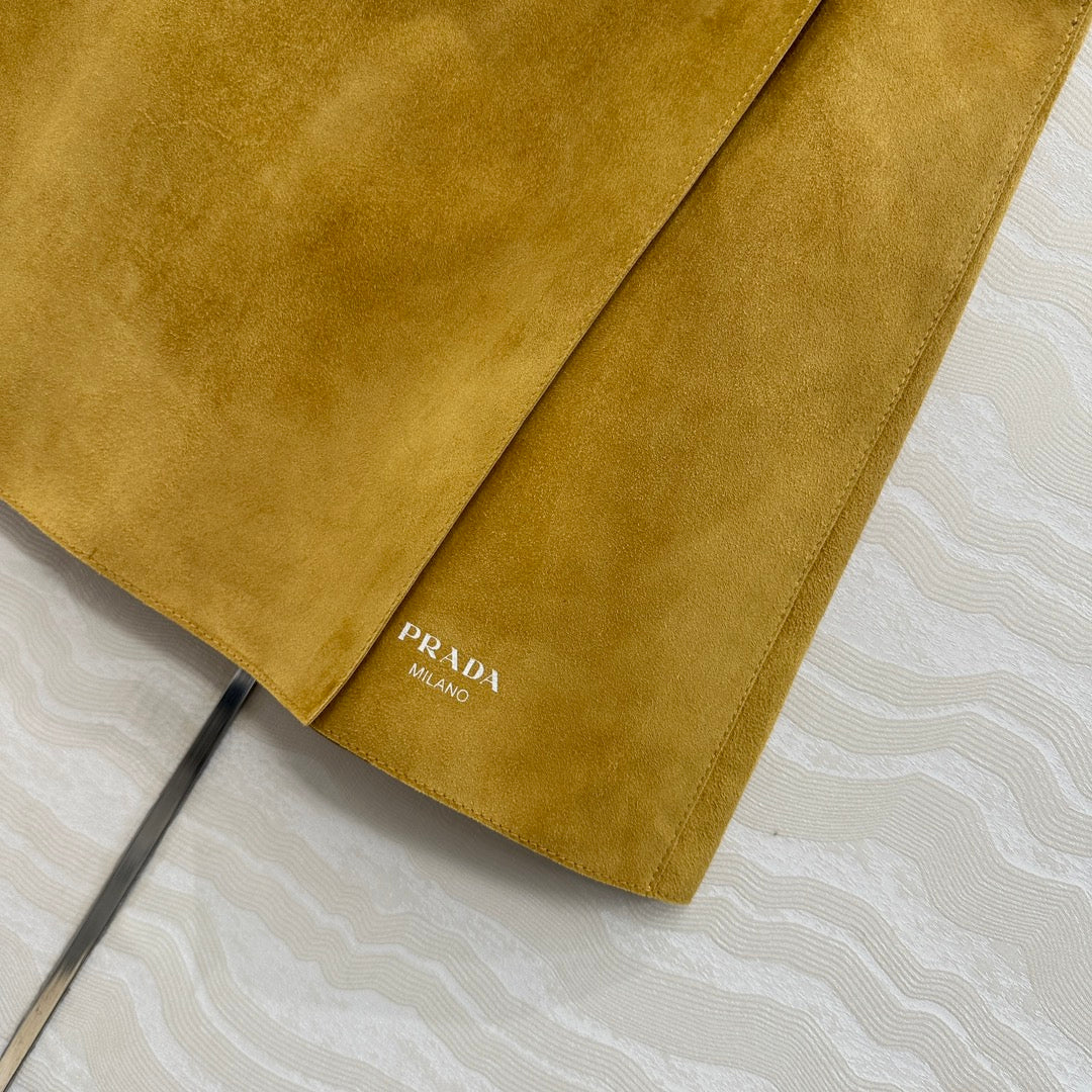 Prada Skirt Yellow Lambskin