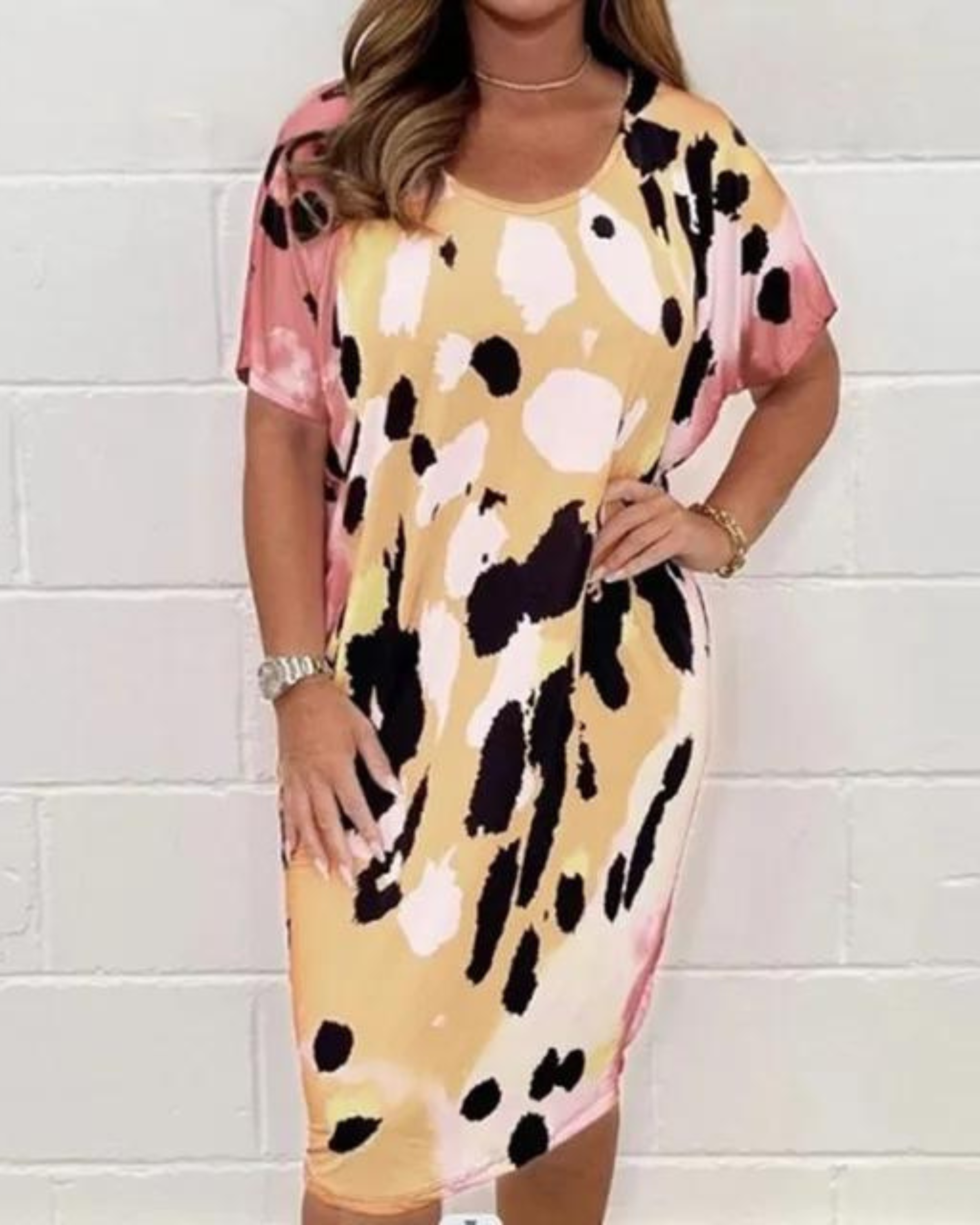 Clari - Leopard print loose casual dress #RSA8764