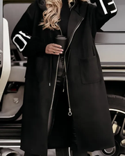 DONIA - Casual Hooded Jacket with Knitted Sleeves