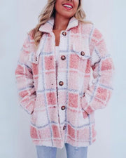 ELINARA - Polar Fleece Plaid Jacket BEST4398