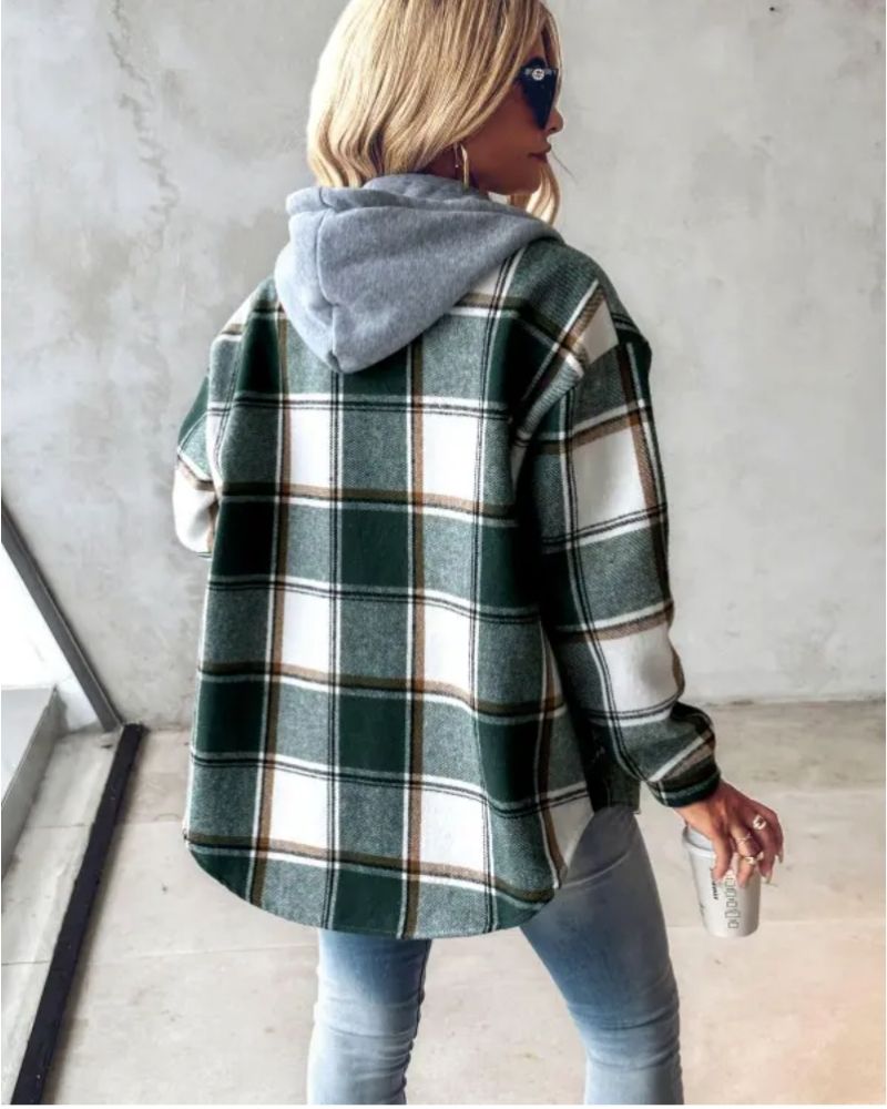 IMIRA - Soft Flannel Printed Jacket #VEV34878R