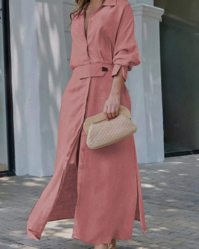 MELEIA - Cotton and linen maxi dress #KAL5082