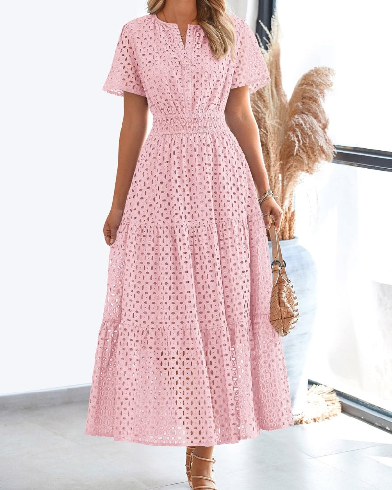 LINARS - Eyelet Elegance Dress BEST4132