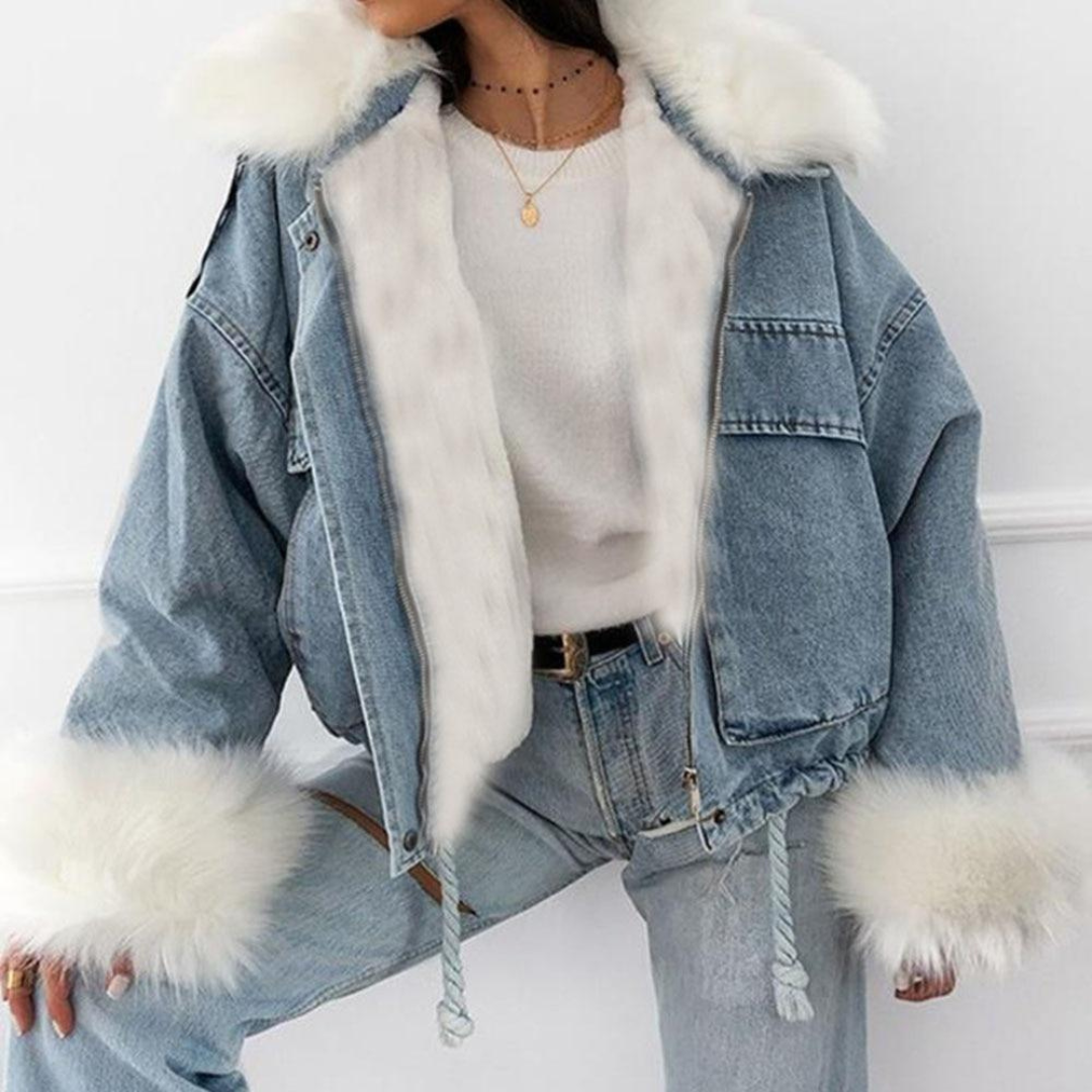 Valeria | Veste D'hiver En Jean Pour Femmes