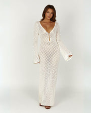 GIRA - KNITTED WHITE DRESS #VEV33871