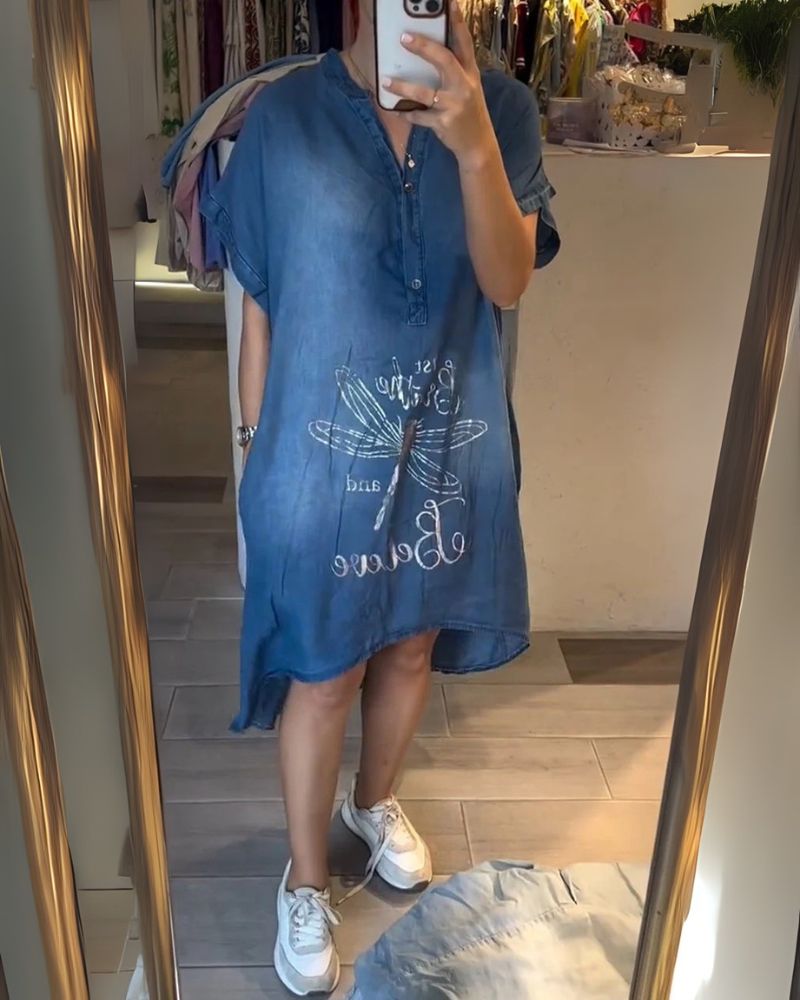 DALPHI - Casual denim dress #VEV32595
