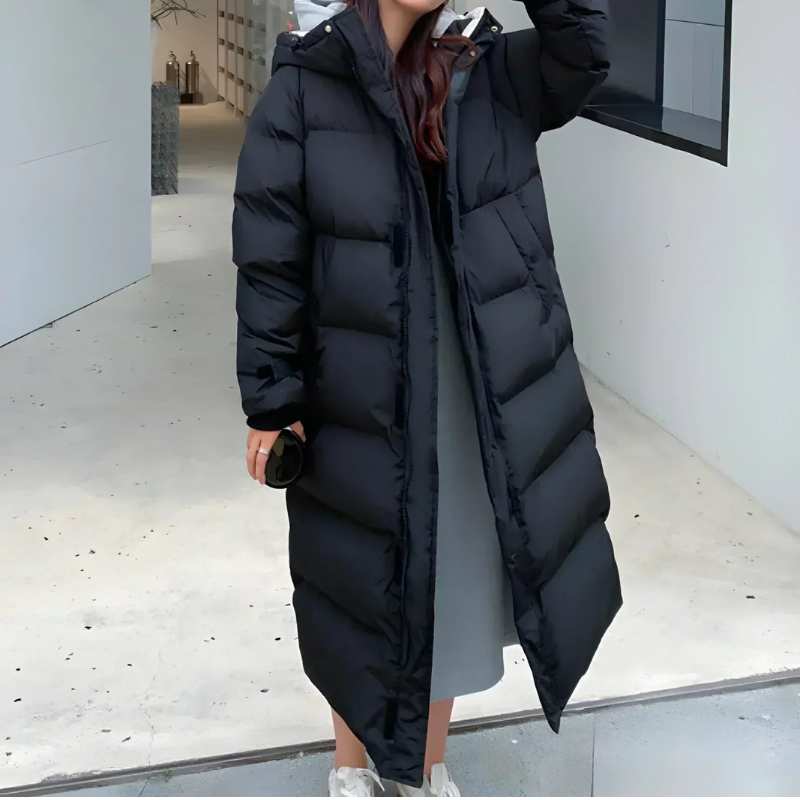 Lauren | Manteau D'hiver Pour Femmes | Long | Noir | Blanc