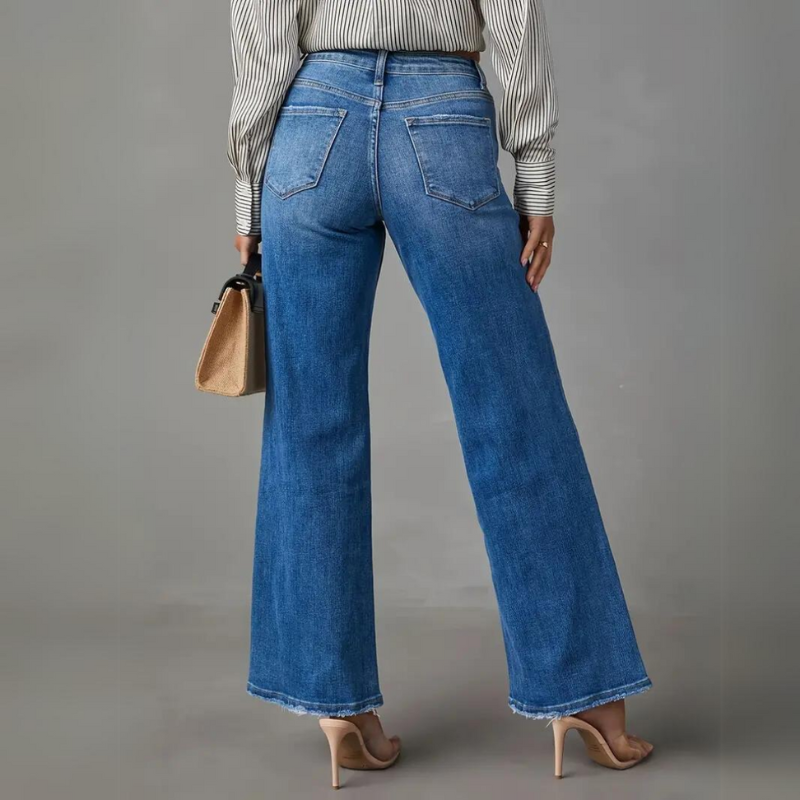 Ariel | Jeans Jambe Large Pour Femmes | Taille Haute