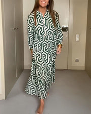 ZEVIAN - ELEGANT PATTERNED DRESS #RSA8172R