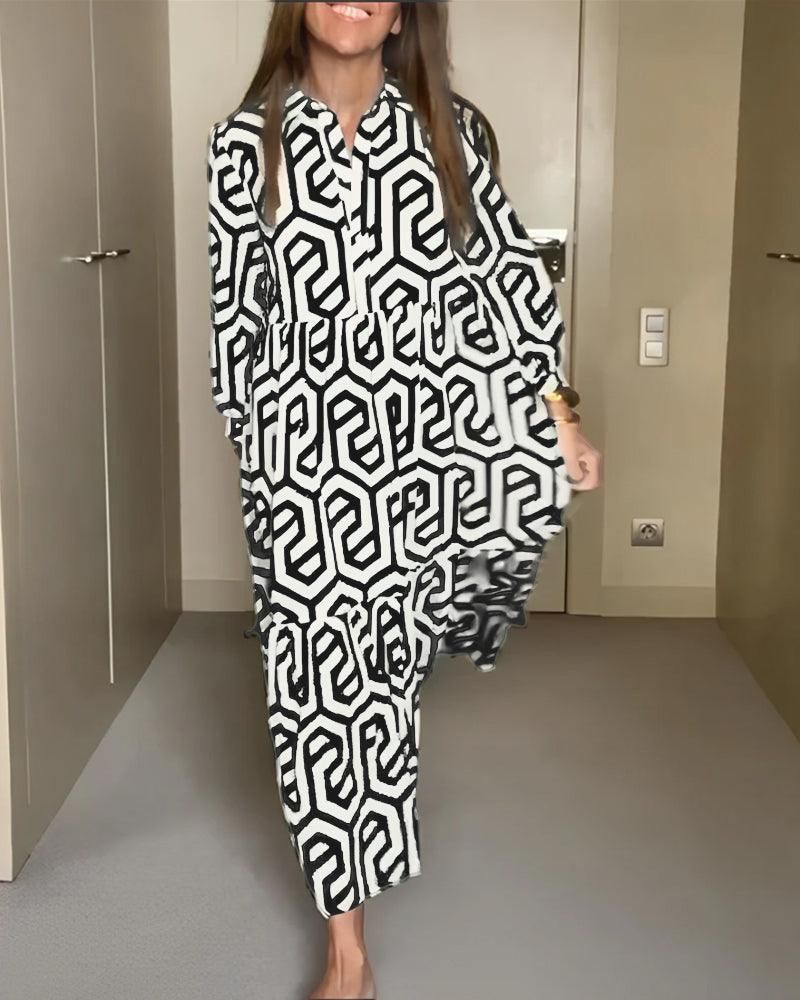 ZEVIAN - ELEGANT PATTERNED DRESS #RSA8172R