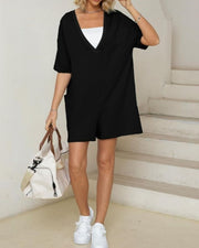 LANIA - OVERSIZED REVERSIBLE TEE ROMPER