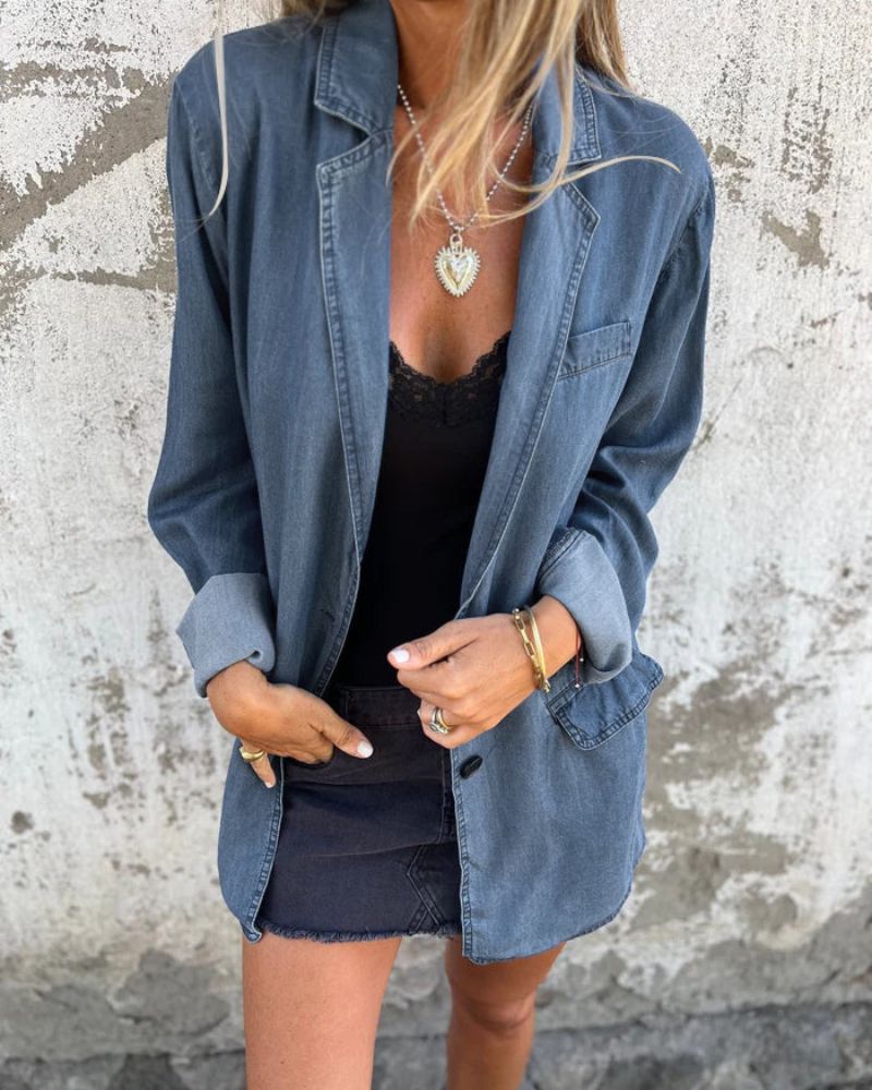 MIREIA - CASUAL DENIM BLAZER #CHI6318R