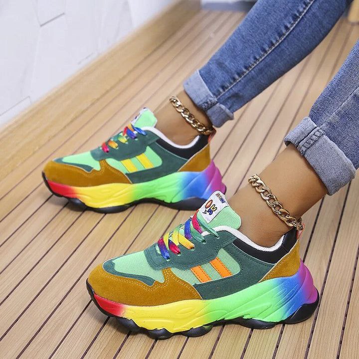 Baskets multicolore