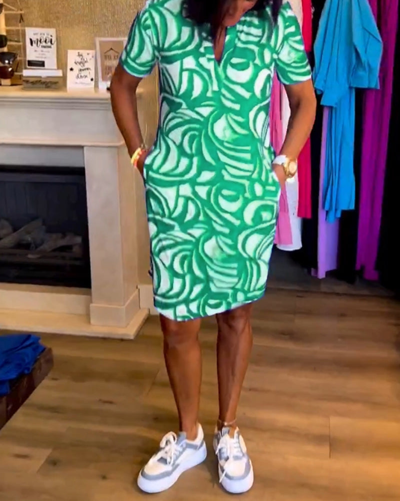 NEREA - ELEGANT PRINTED DRESS