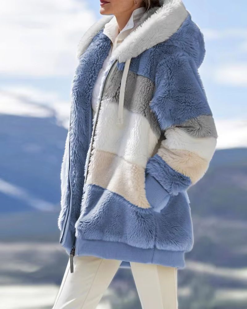 ZAIDA - STYLISH PLUSH COAT VEV36519