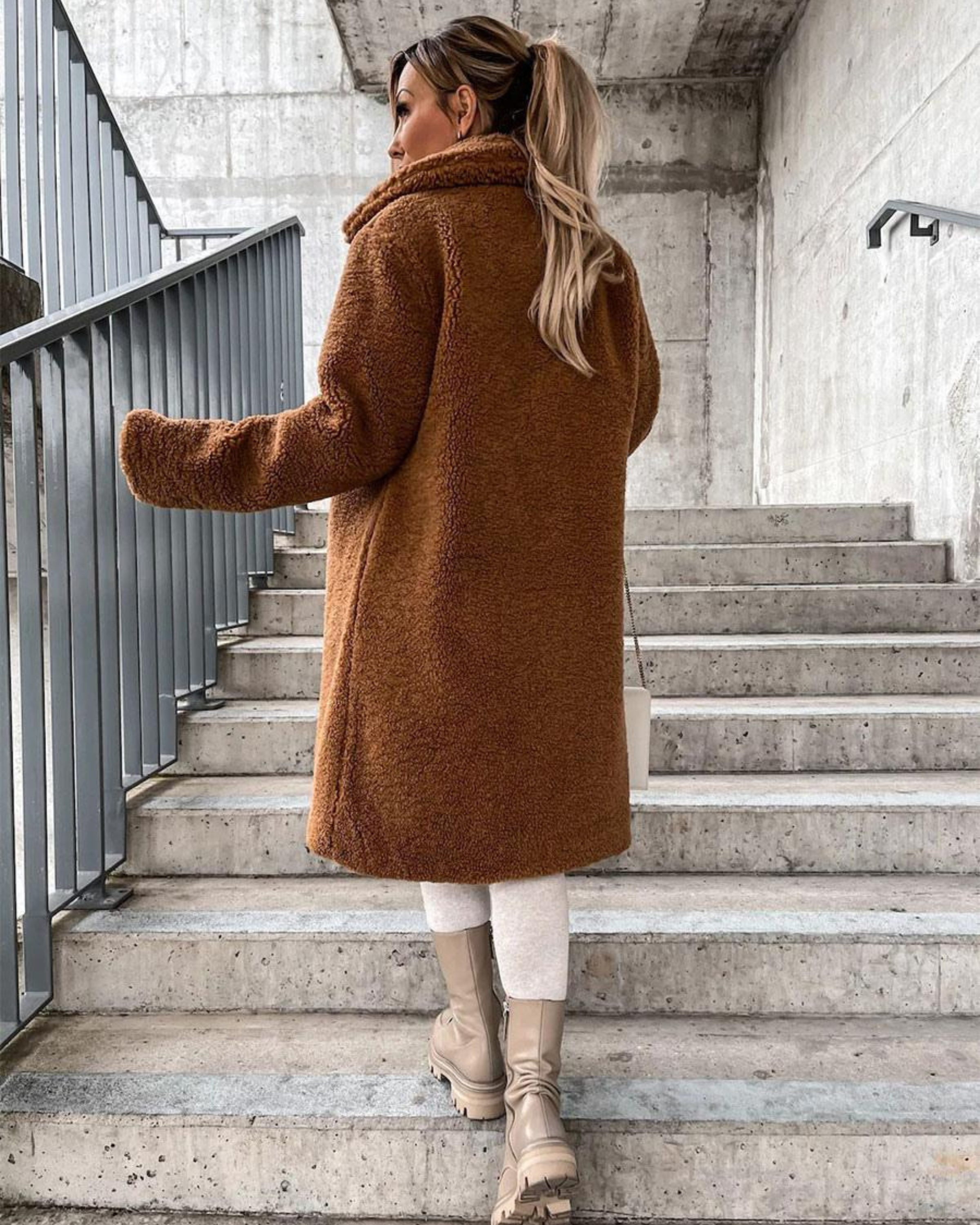 AROA - SUPREME SOFT TEDDY COAT #VEV34751