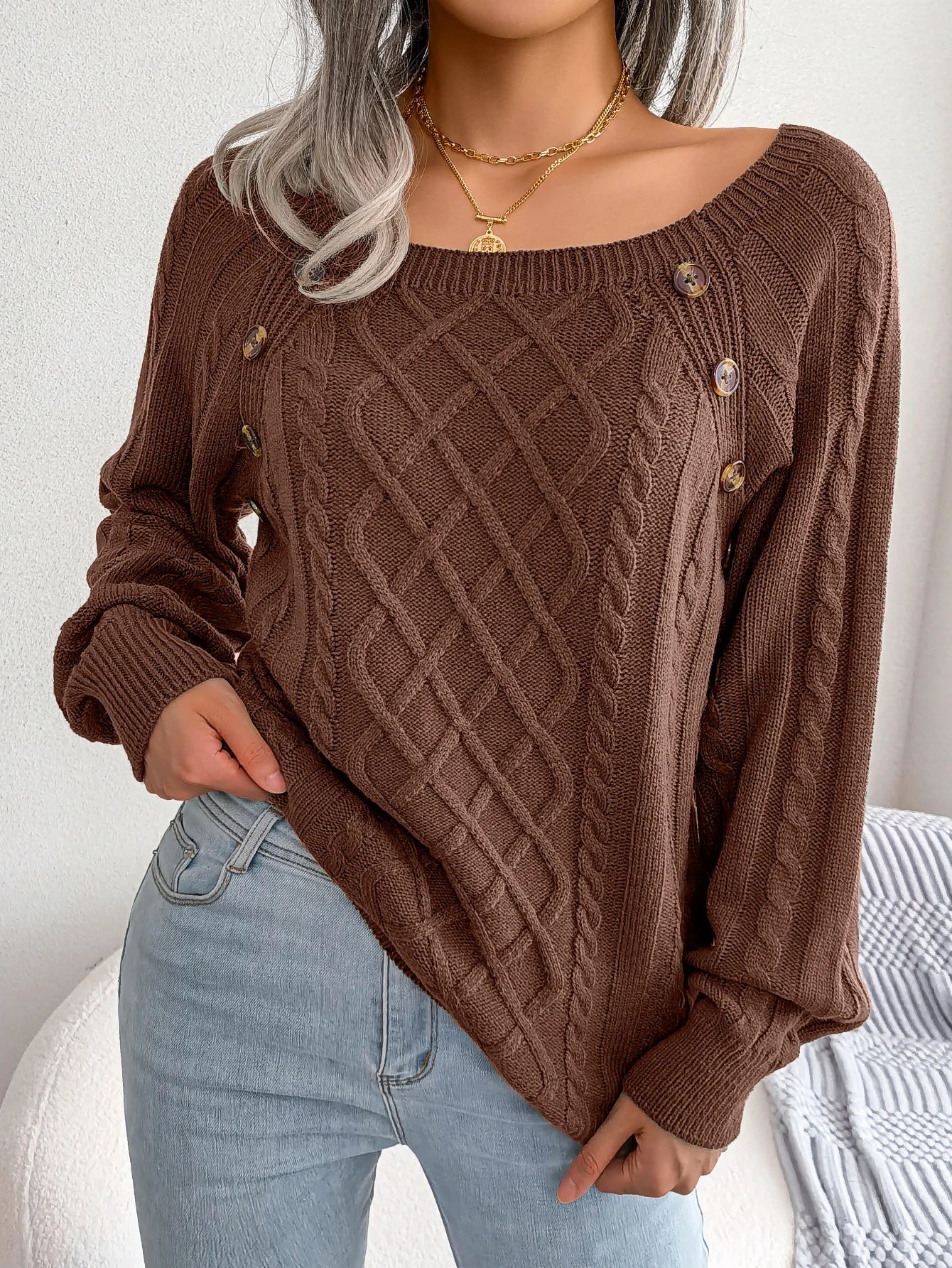 HARMONIE | Pull torsadé sophistiqué