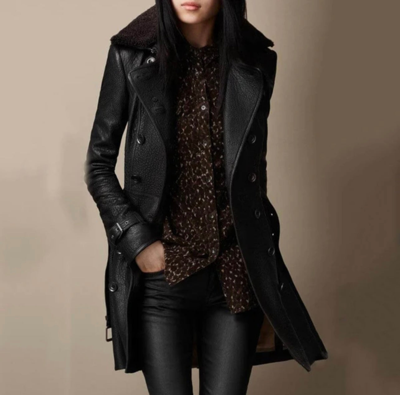 VALERIE | Veste en similicuir chaud