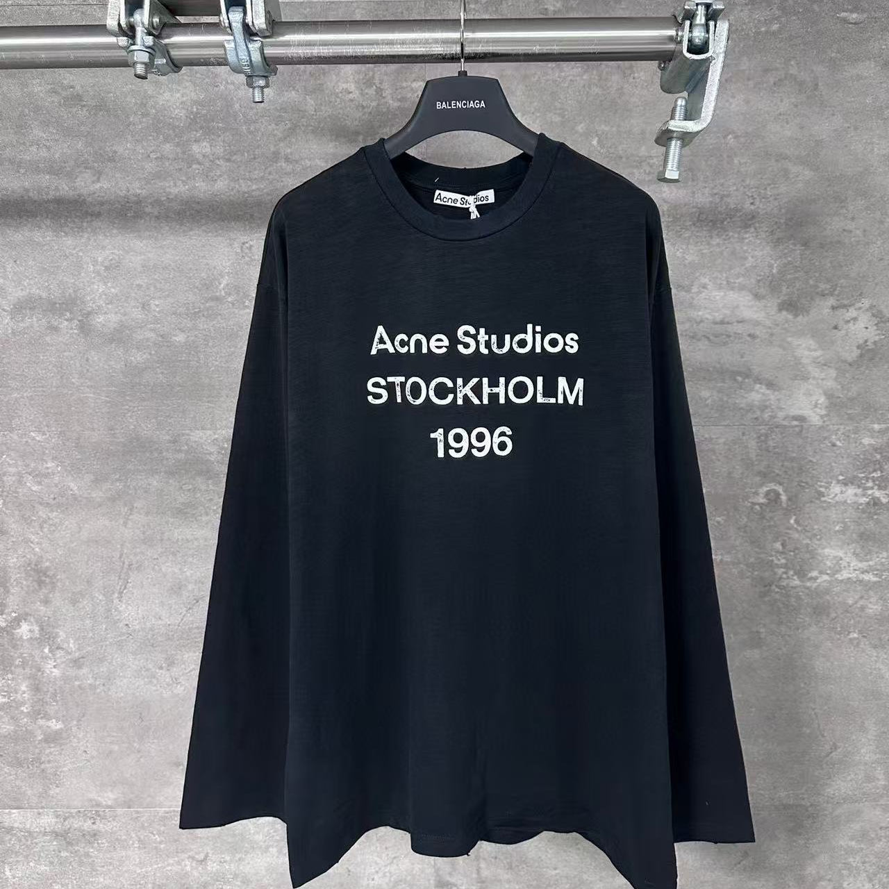 Acne Studios Logo-print Distressed T-shirt Black Cotton
