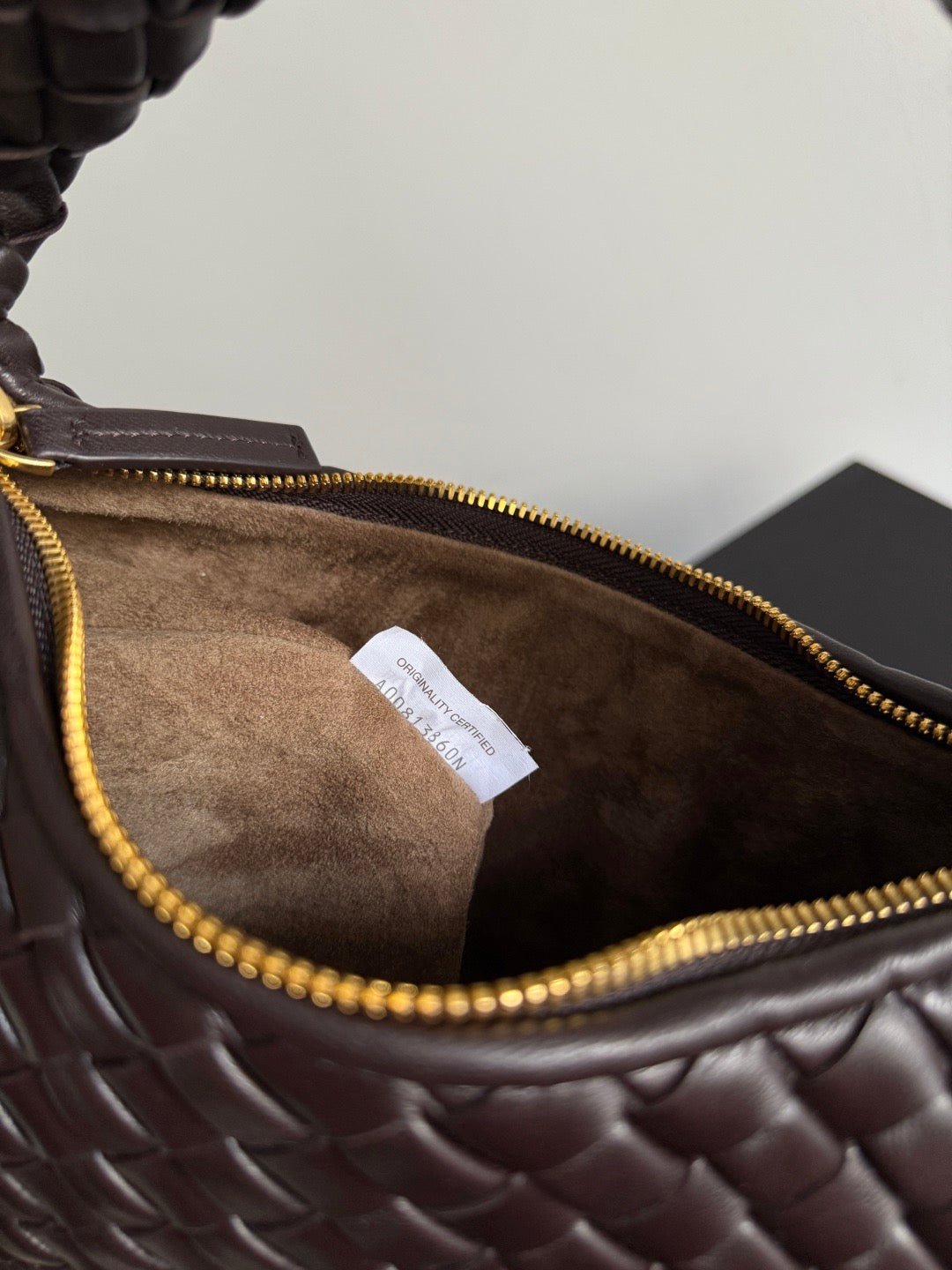 Bottega Veneta Shoulder Bag Brown Intrecciato Leather