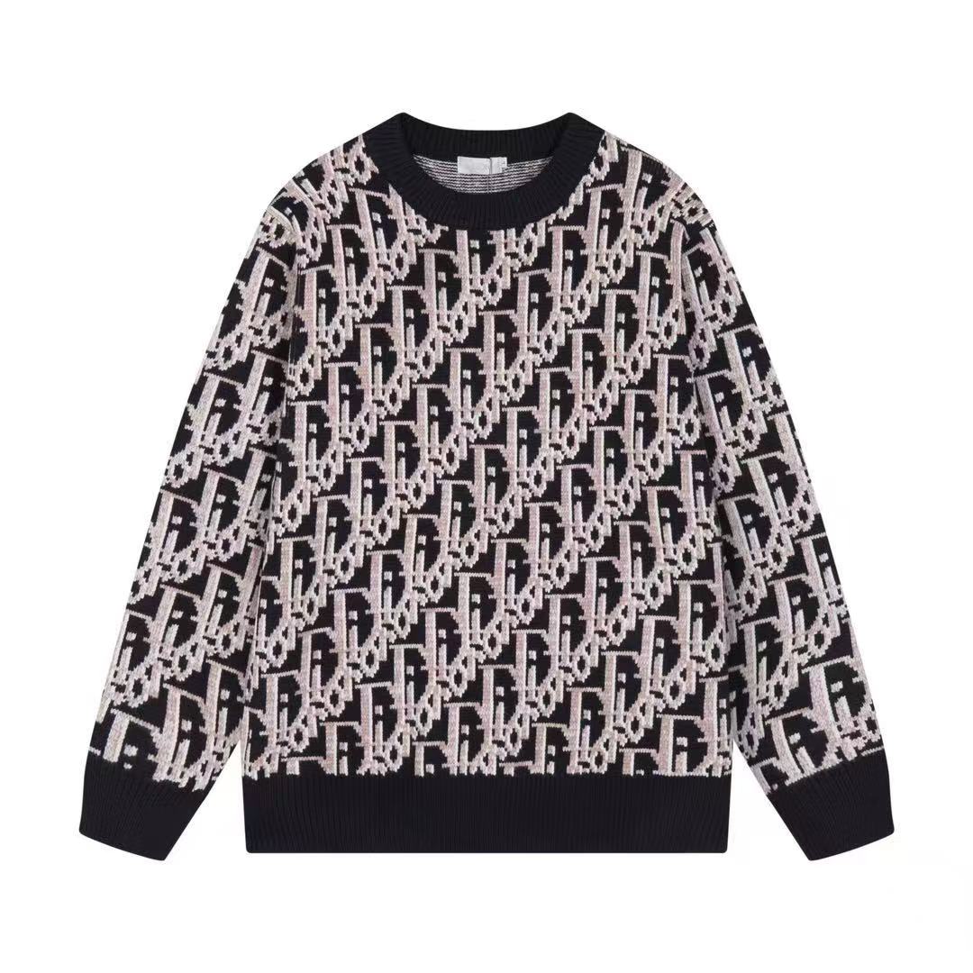Dior 2026 Oblique Knit Sweater Black Viscose Nylon