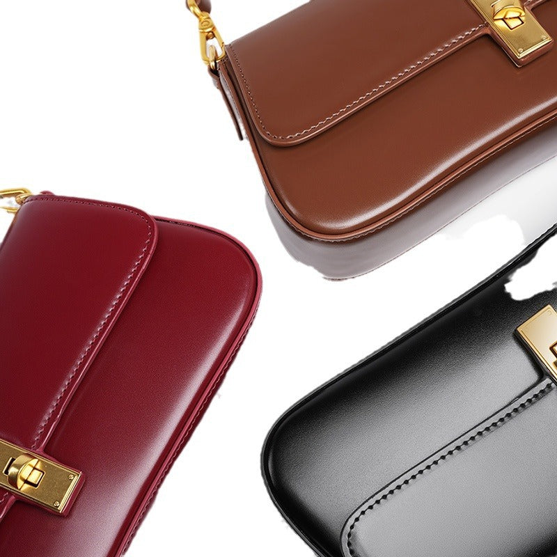 SOPHIA | Sac baguette minimaliste en cuir