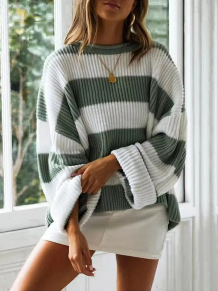 SÉLÉNA | Pull oversize à rayures