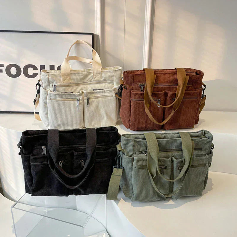 DEBORAH | Sac fourre-tout en velours côtelé